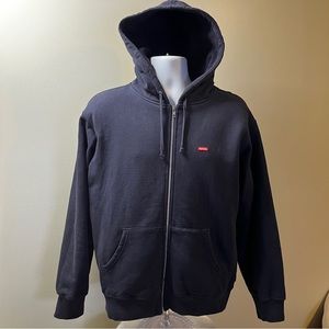 Supreme small box logo zip up hoodie hooded sweatshirt navy S SS21
